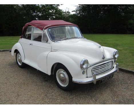 1963 Morris Minor 1000 ConvertibleMake: Morris Model: Minor Year: 1963Mileage: 45540VIN: MA2SSD1009072Configuration: Right Ha