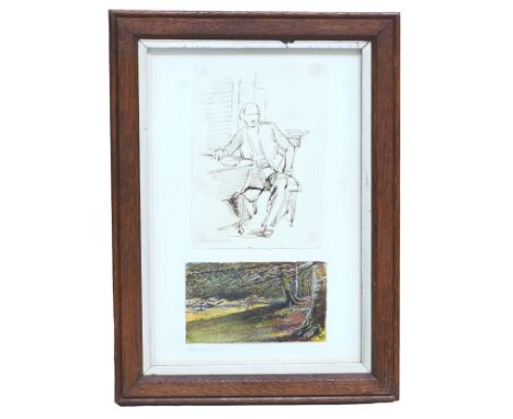 British school (19th century): two pages from a sketch book, purportedly George Richmond (British, 1809–1896) comprising a sk
