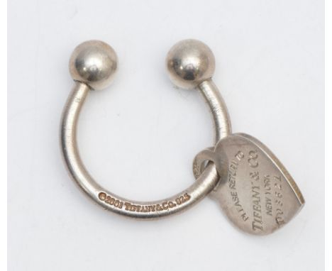 Tiffany &amp; Co, a silver key ring, c.2001, 21gm