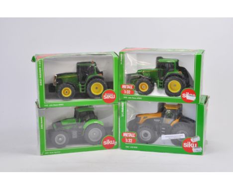 Siku Farm Model Selection including JD 6920S Tractor x 2, Deutz Agrotron and JCB 8250. All A in B/C boxes. (4)