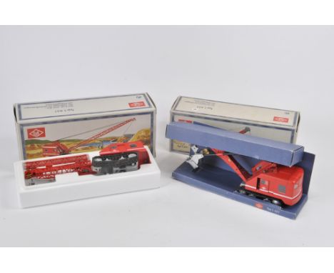 NZG No 440/1 O & K type L651 Dragline x 2. Different Versions. A in A/B boxes.