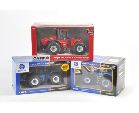 Britains Farm New Holland 9880 Tractor, Case Steiger 535 and New Holland TG275. All A in A/B Boxes. (3)