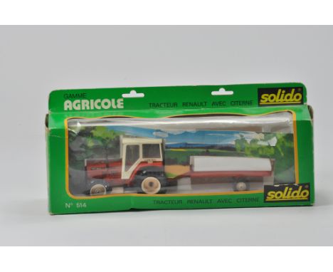 Solido No. 514 Renault Tractor with Trailer set. A in B/C Box.