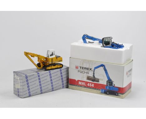 NZG 1/50 Scale MHL 454 Log Grab plus Conrad Liebherr 932 Excavator. Both A in A/B Boxes. (2)