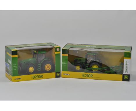 Ertl Britains 1/32 Scale John Deere 6210R Tractor with Mower (Waterloo Works Edition) plus JD 8295R Tractor. Both A in A/B Bo