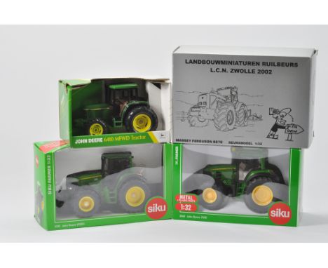 Selection of Siku 1/32 Scale John Deere Tractor Models including MF LCN Edition plus Ertl 6410 MFWD Tractor. All A in A/B Box