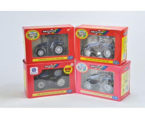 Britains Farm Tractor Selection including New Holland 6635, TS135A, 8560 and 8560 with Flotation Tyres. All A in A/B Boxes. (
