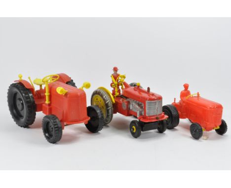 Trio of tractor models including Marx issue and two others. B/C. (3)