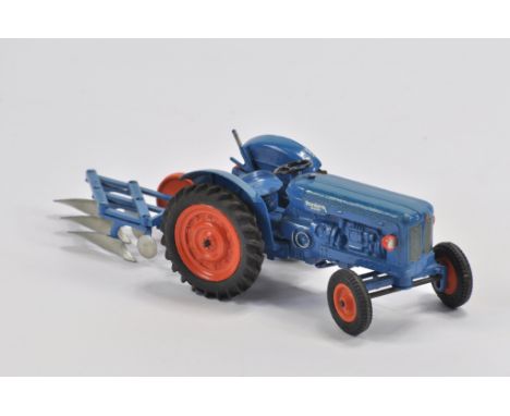 Original Britains Farm Fordson Power Major Tractor No. 172F with plough. Generally B. Nice example.