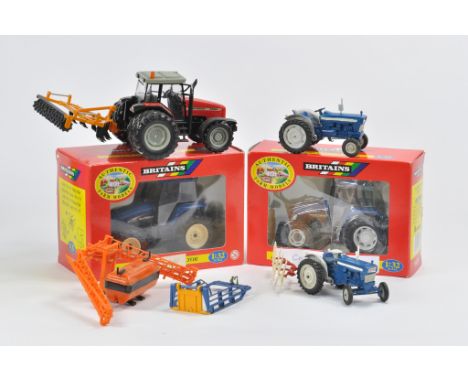 Interesting Farm Model group including Custom and Code 3 issues. Scratch built Simba Cultivator, NH TM190 Tractor, NH TS115 T