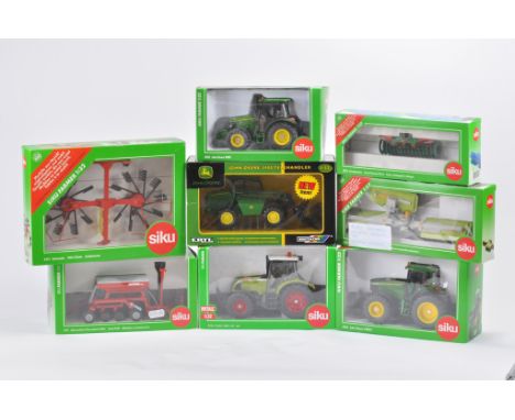 A large selection of Siku and Britains Farm Toys / Models including mainly Siku. Some Claas and John Deere Tractor and Implem