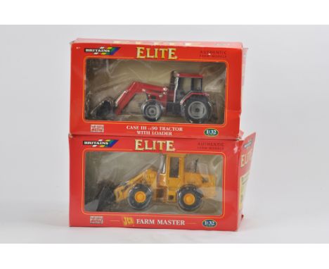 A duo of Britains Farm Elite Series models including Case CX90 Tractor and JCB Farm Master. Both A in B to C boxes. (2)