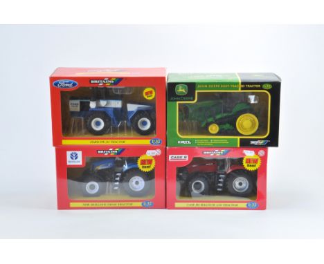 Britains Ford FW30 Tractor, New Holland T8040, John Deere 8430T and Case Magnum 310. All A in A/B Boxes. (4)
