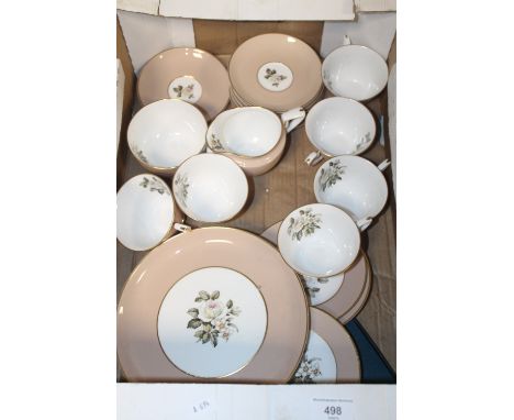 A TRAY OF ROYAL WORCESTER 'MELISSA' TEA &amp; DINNERWARE