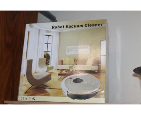 A BOXED ROBOT VACUUM CLEANER