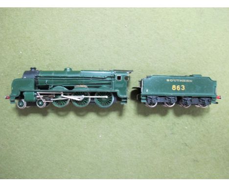 A "00" Scale Brass Kit Built Model of Southern 4-6-0 Lord Nelson Class Locomotive, by Craftsman kits, average paintwork in gr