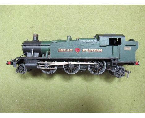 A 'OO' Scale Brass Kit Built Model of Great Western 2-6-2 Prairie Tank Locomotive, fitted with two rail electric pick up. Nic