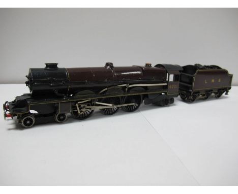 A "00" Scale Brass Kit Built Model, of L.M.S 4-6-2 Princess Class locomotive, fitted with two - rail electric pick up, nicely