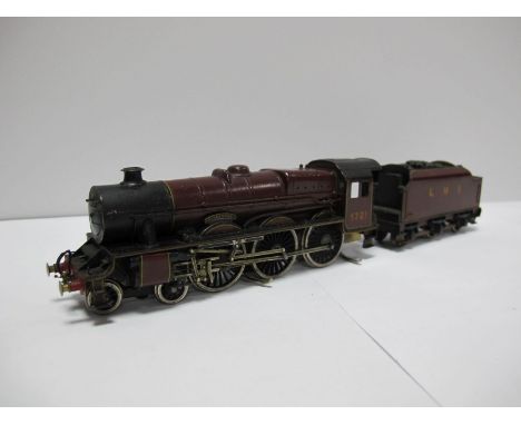 A 'OO' Scale Brass Kit Built Model of LMS 4-6-0 Jubilee Class Locomotive, fitted with unusual two rail electric pick up. Nice