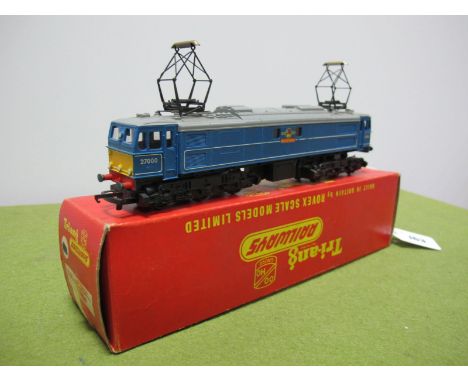 A Tri-ang 'OO' Scale No. 351 Co-Co Class EM2 'Electra, blue body appears unbroken/pantographs in place. Roof would benefit fr