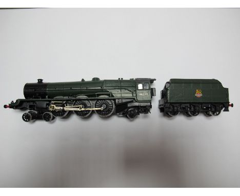 A White Metal Kit Built "OO" Gauge Princess Class 4-6-2 Locomotives and Tender, R/No. 46210, BR green livery.