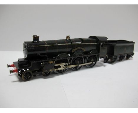 A 'OO' Scale Brass Kit Built Model of Great Western 4-6-0 Castle Class Locomotive, average paint work in GWR green as number 