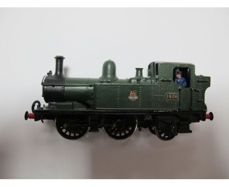 A White Metal Kit Built "OO" Gauge 0-4-2 Tank Locomotive, R/No. 1436, BR green livery.