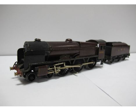 A 'OO' Scale Brass Kit Built Model of LMS Unrebuilt 4-6-0 Royal Scot Class Locomotive, fitted with unusual two rail electric 