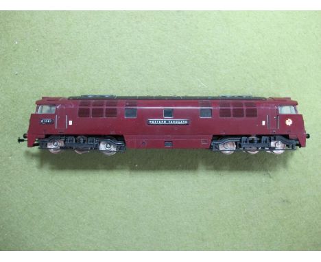 A 'OO' Scale Western Diesel by Trix/Lilliput, finished in maroon, named 'Western Vanguard'.