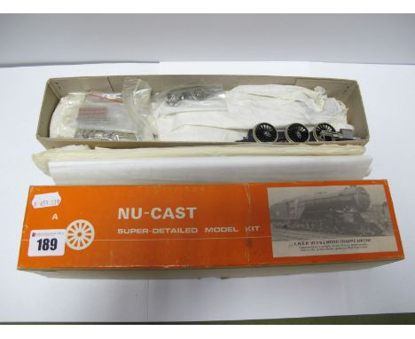 A 'OO' Scale White Metal and Brass Kit of A 2-6-2 LNER V2 Mixed Traffic by Nu Cast. started, boxed, unchecked.