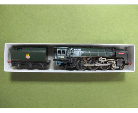 A 'OO' Scale 4-6-2 Brass Britannia Class Locomotive and Tender Named 'Robin Hood', R/No. 70038, finished in British Rail gree