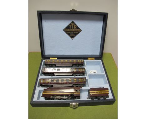 A 1939 Trix for Bassett-Lowke 'OO' Scale Coronation Presentation Set, comprising 4-6-2 'Coronation' with tender and three LMS