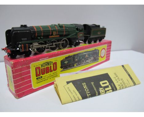 A Hornby Dublo No. 2235 Two Rail 4-6-2 West Country 'Barnstaple' R/No. 34005, overall very good. Boxed with instructions.