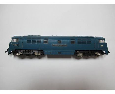 A 'OO' Scale Western Diesel by Trix, finished in blue, named 'Western Viscount'.