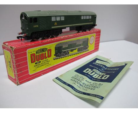 A Hornby Dublo No. 2233 Two Rail Co-Bo Diesel Electric Locomotive R/No. DS702, overall very good. Boxed with instructions.