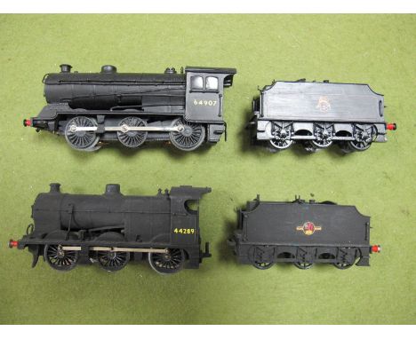 Two White Metal Kit Built "OO" Gauge 0-6-0 Tank Locomotives with Tenders, R/No's 64907,44289, both BR black liveries.