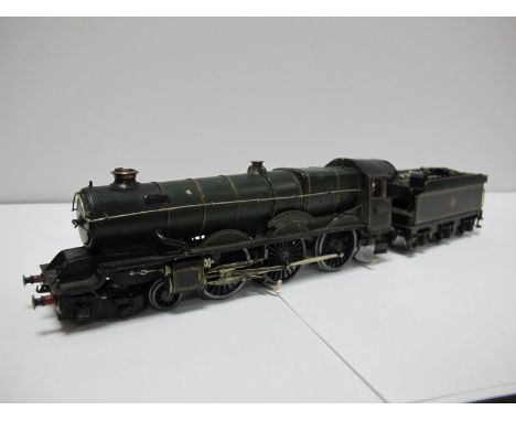 A 'OO' Scale Brass Kit Built Model of Great Western 4-6-0 King Class Locomotive, fitted with early two rail electric pick up.