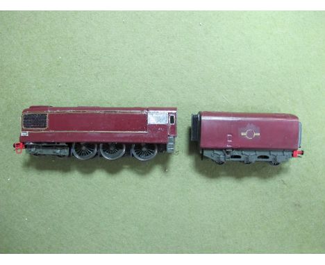 A 'OO' Scale Hand Built Model of LMS "Turbomotive" Gas Turbine 4-6-0 Locomotive, scratch built from plastic and mounted on a 