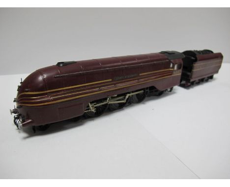 A 'OO' Scale Brass 4-6-2 Coronation Class Locomotive and Tender Named 'Duchess of Devonshire, R/No. 6227, finished in LMS cri