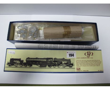 A 'OO' Scale White Metal Kit of A LNER Garratt 2-8-0 and 0-8-2 Locomotive by D.J.H, unmade, boxed, unchecked.