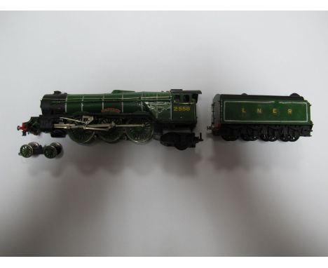 A White Metal Kit Built "OO" Gauge 4-6-2 Locomotive and Eight Wheeled Tender, front and rear bogies unattached, R/No. 2558, L