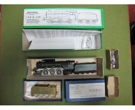 A Quantity of 'OO' Scale White Metal and Brass Locomotives and Associated Items, including a 4-6-2 Locomotive and a part fini