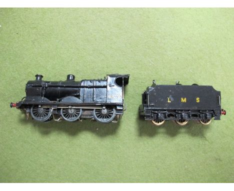 A 'OO' Scale Brass Kit Built Model of LMS 4-6-0 4F Class Locomotive, fitted with early two rail electric pick up. Average pai