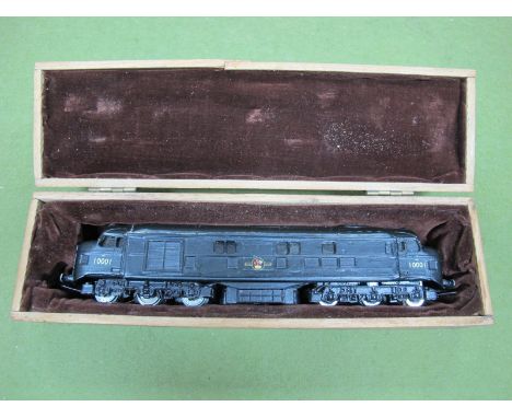 A 'OO' Scale Genesis Kit, made up model of an LMS Diesel 1001. Built to a fair standard. Finished in British Rail black.