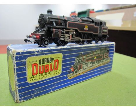 A Hornby Dublo Three Rail EDL18 2-6-4 Standard Tank Locomotive R/No. 80054, fair:- Boxed