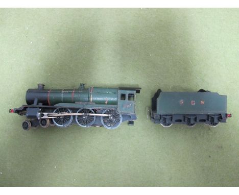 A 'OO' Scale Brass Kit Built Model of Great Western 4-6-0 County Class Locomotive, average paint work in "GW" livery as numbe