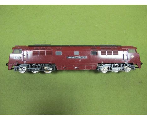 A 'OO' Scale Western Diesel by Lilliput, finished in maroon, named 'Western Vanguard'.