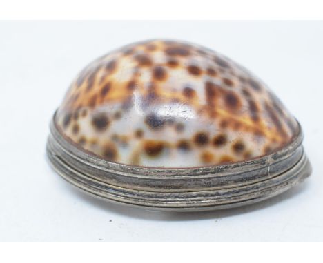 A George III silver mounted shell snuff box, Thomas Phipps, Edward Robinson & James Phipps, probably London 1811, shell glue 