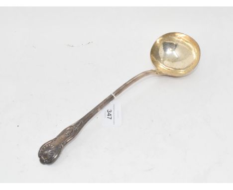 A Victorian silver Kings pattern ladle, crested, London 1939, approx. 10.1 ozt 