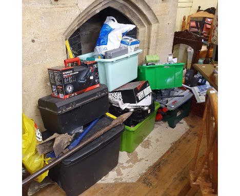 A Parkside cordless angle grinder and other tools 